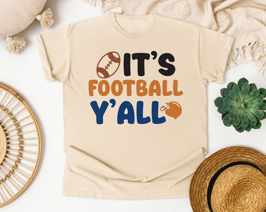 Its Football Yall graphic tee in Ivory