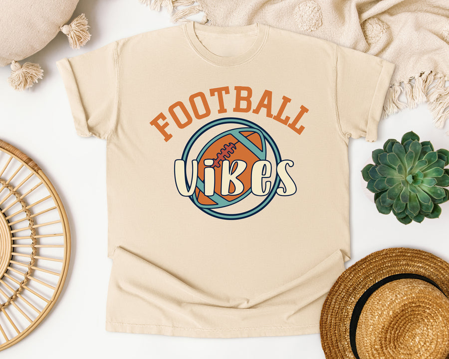 Football Vibes Circle graphic tee in Ivory