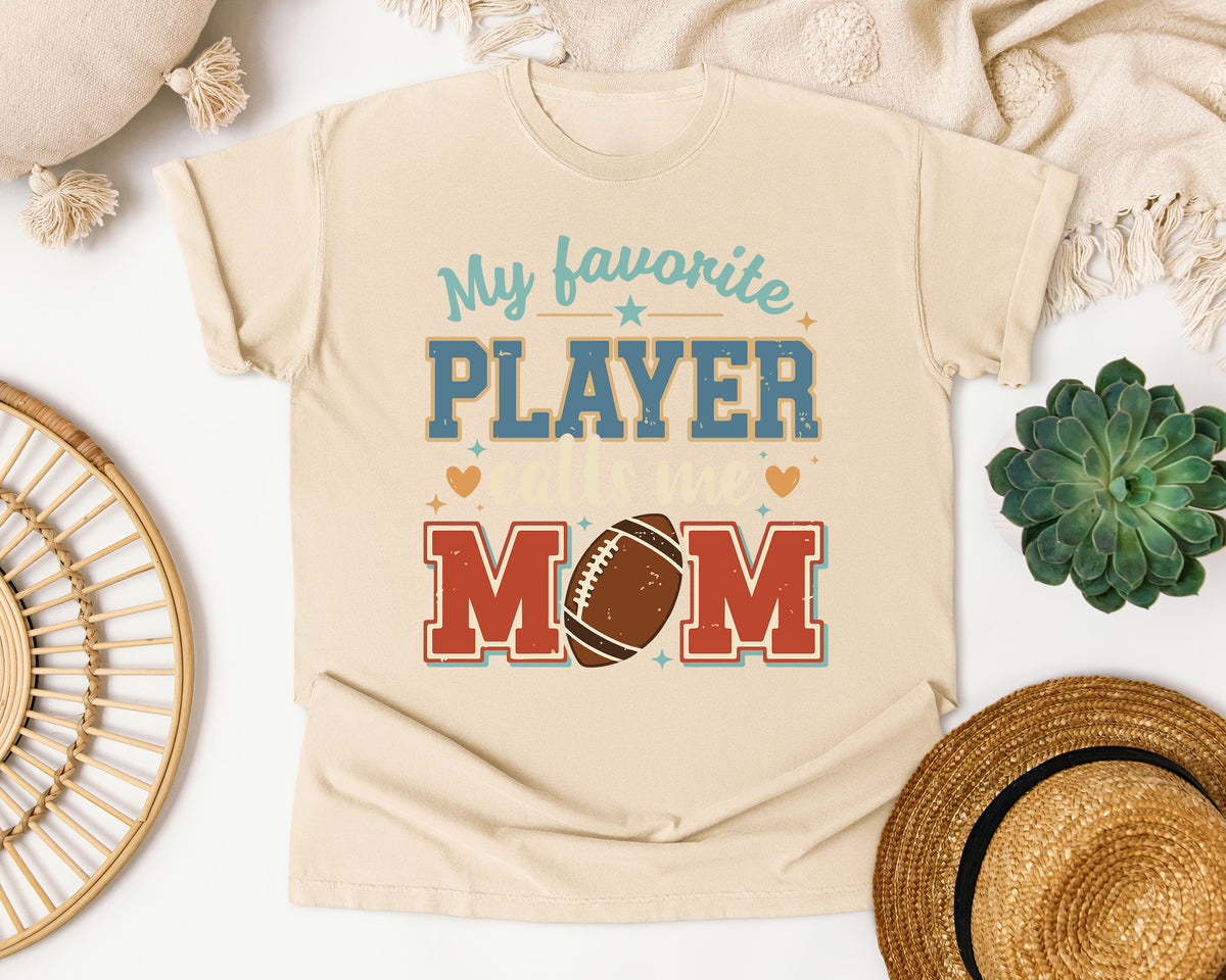 My Favorite Player Calls Me Mom Bold graphic tee in Ivory