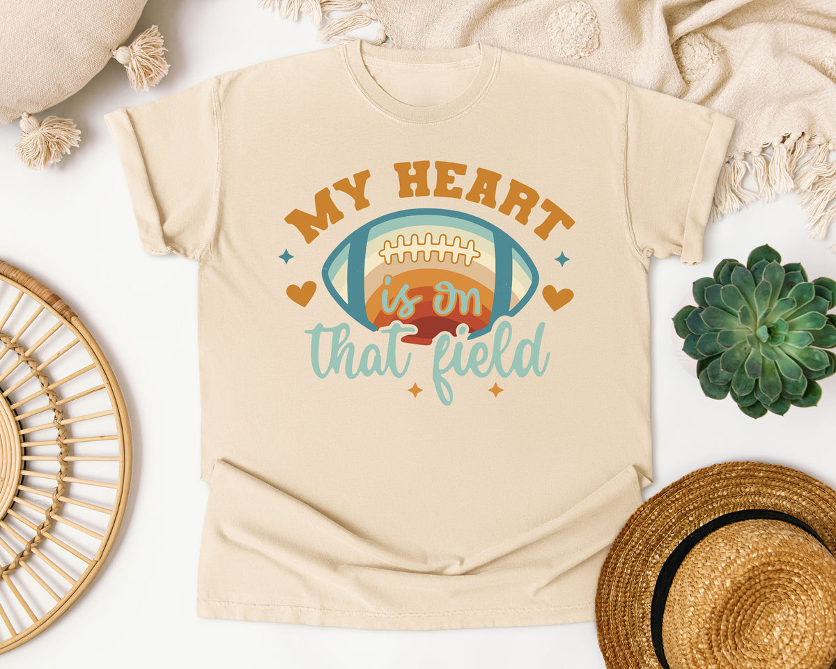 My Heart Is On That Field Orange graphic tee in Ivory