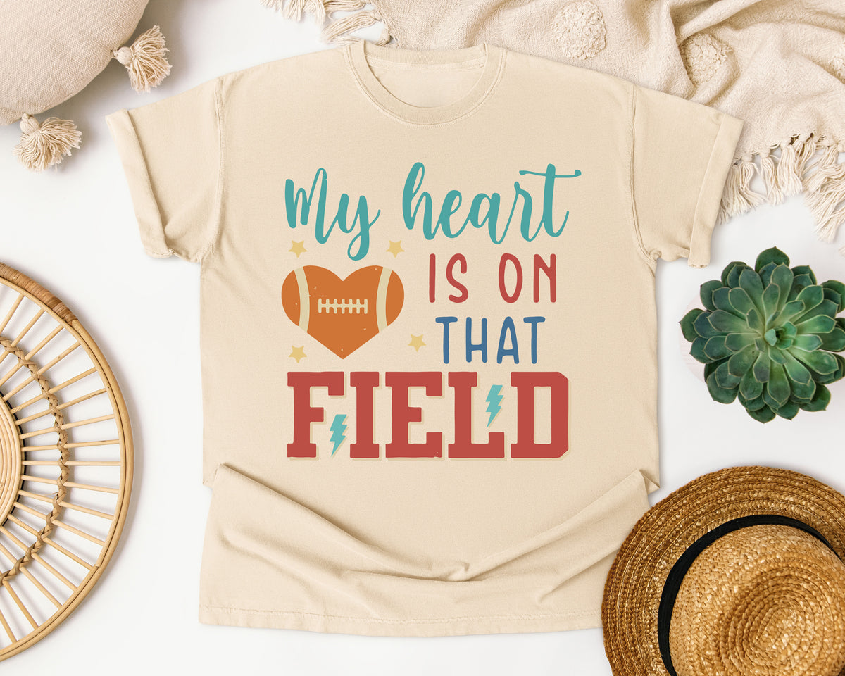 My Heart Is On That Field Bolt graphic tee in Ivory