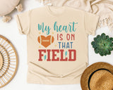 My Heart Is On That Field Bolt graphic tee in Ivory