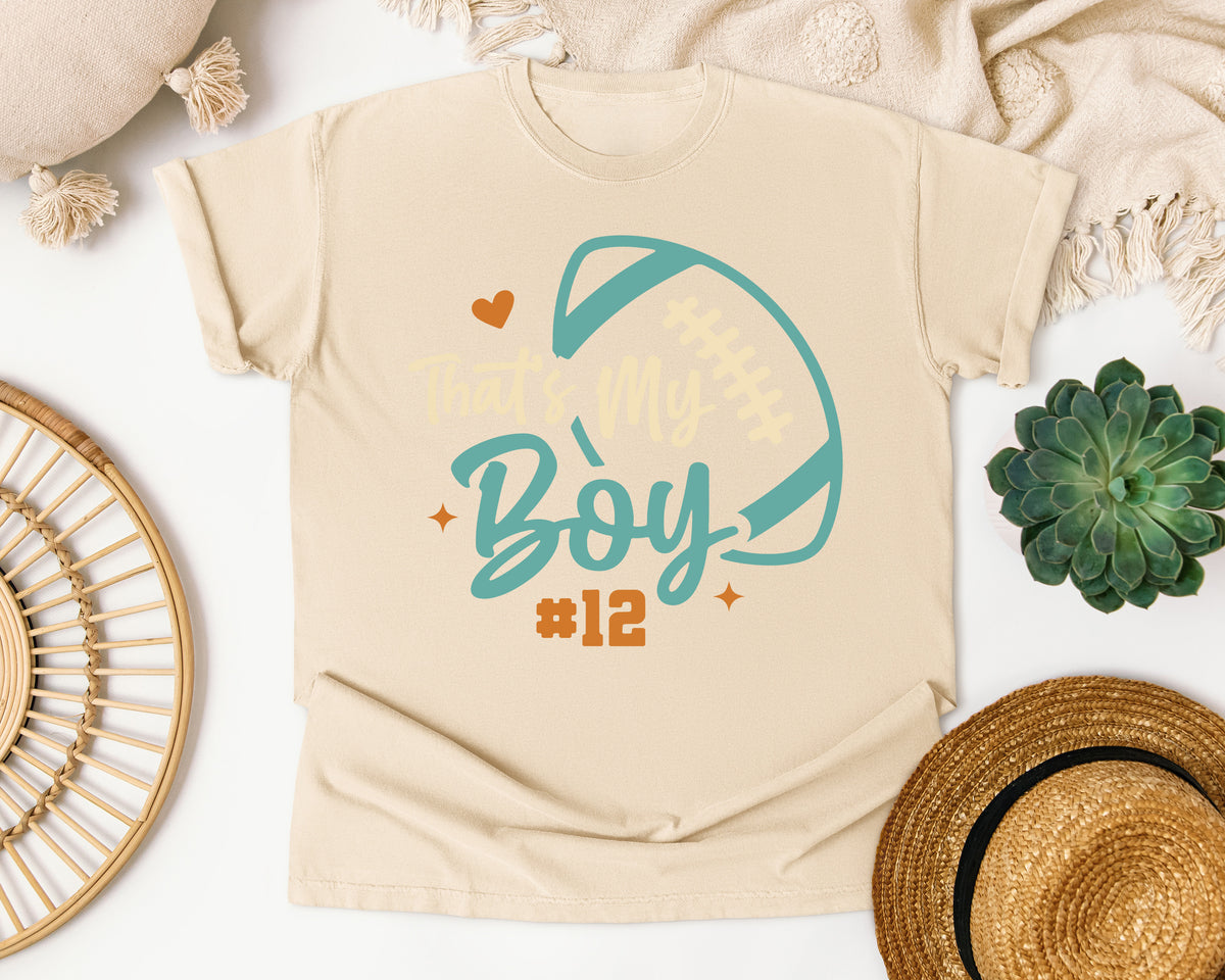 Thats My Boy Number 12 graphic tee in Ivory