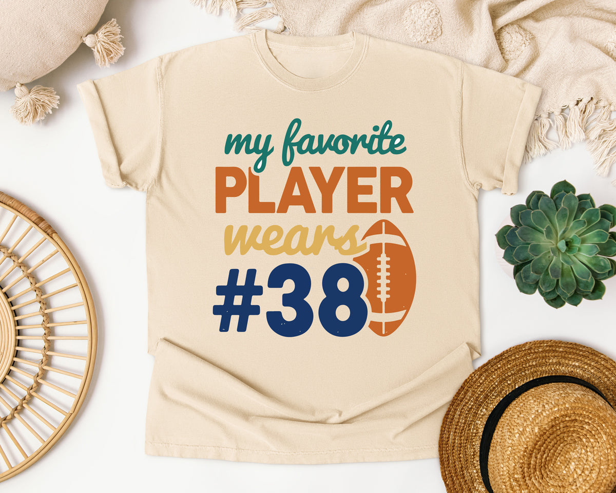My Favorite Player Wears Number 38 graphic tee in Ivory
