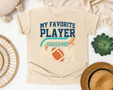 My Favorite Player Calls Me Mom Vintage graphic tee in Ivory