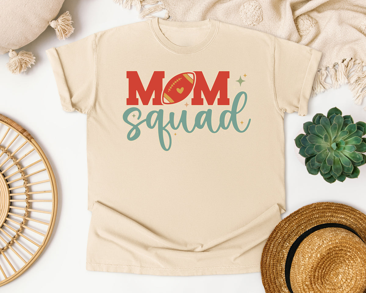 Mom Squad Football graphic tee in Ivory