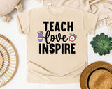 Teach Love Inspire Coffee graphic tee in Ivory