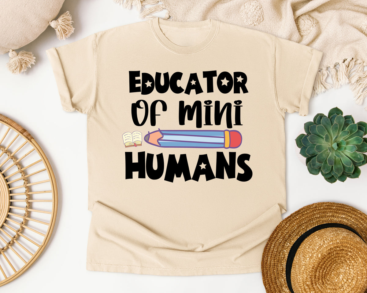 Educator Of Mini Humans graphic tee in Ivory
