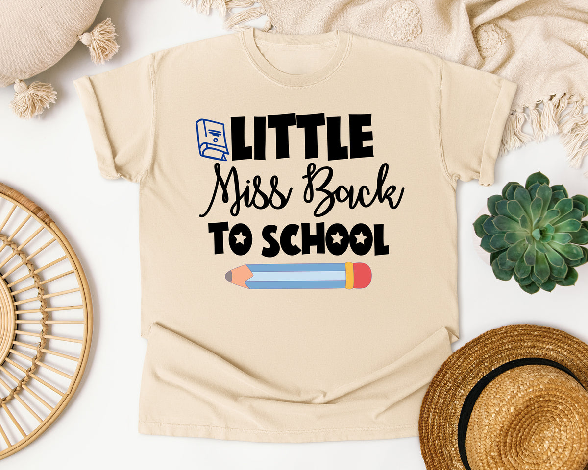 Little Miss Back To School Pencil graphic tee in Ivory