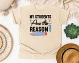 My Students Are The Reason Pencil graphic tee in Ivory