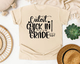 Cutest Chick In 1st Grade graphic tee in Ivory