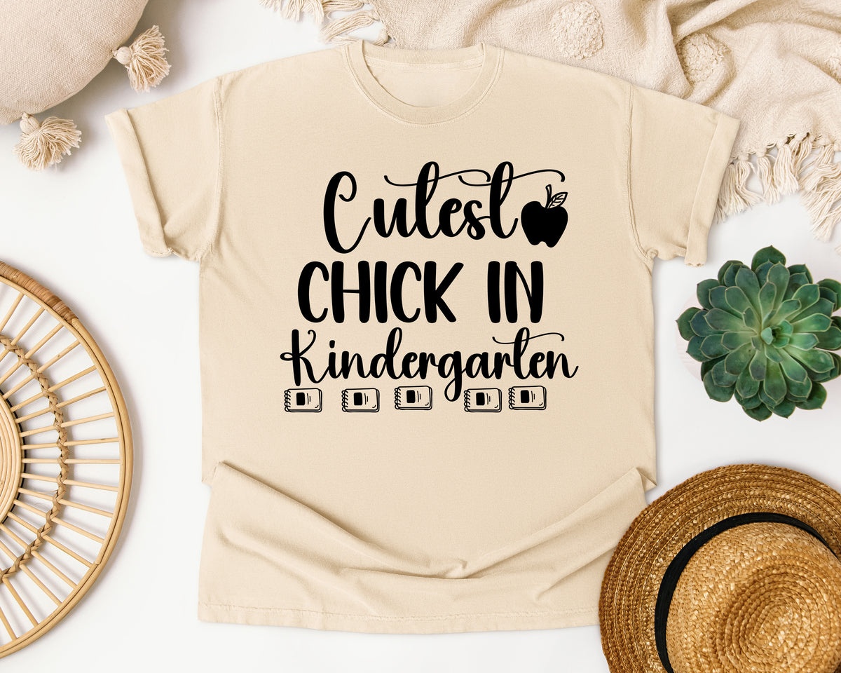 Cutest Chick In Kindergarten graphic tee in Ivory