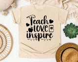 Teach Love Inspire Notebook graphic tee in Ivory