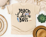 Teach Like A Boss graphic tee in Ivory