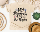 My Students Are The Reason Clock graphic tee in Ivory