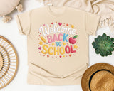Welcome Back To School Apple Heart graphic tee in Ivory
