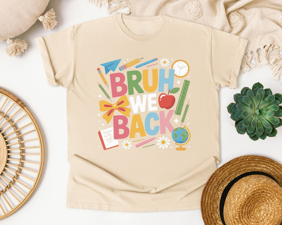 Bruh We Back Bow graphic tee in Ivory