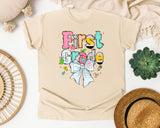 First Grade Paper Bow graphic tee in Ivory