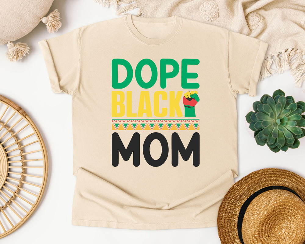 Dope Black Mom graphic tee in Ivory Comfort Colors 1717