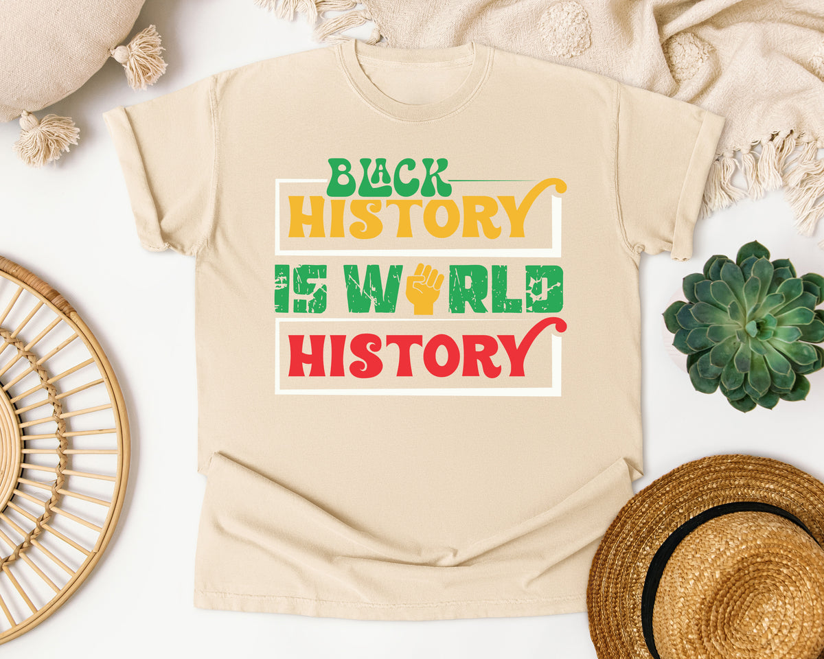 Black History Shapes The World Comfort Colors Shirt