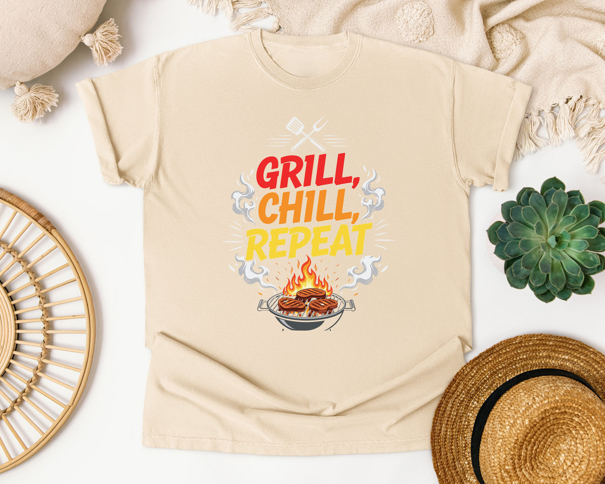 Grill Chill Repeat Comfort Colors Shirt