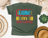 Game On 3rd Grade Red graphic tee in Moss