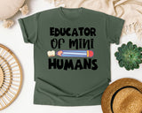 Educator Of Mini Humans graphic tee in Moss