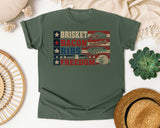 Brisket Bacon Ribs And Freedom Grey 2 graphic tee in Moss