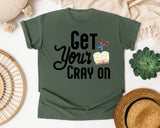 Get Your Cray On graphic tee in Moss