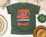 100 Days Of Magical Learning graphic tee in Moss