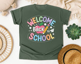 Welcome Back To School Neon graphic tee in Moss
