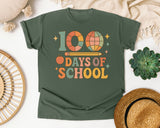 100 Days Of School Globe Pencil graphic tee in Moss