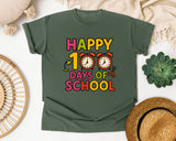 Happy 100 Days Of School Scissors graphic tee in Moss