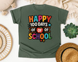 Happy 100 Days Of Of Of School graphic tee in Moss