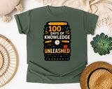 100 Days Of Knowledge Unleashed graphic tee in Moss