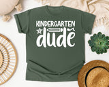 Kindergarten Dude White 2 graphic tee in Moss