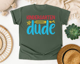 Kindergarten Dude White 2 3 graphic tee in Moss