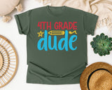 4th Grade Dude Bright graphic tee in Moss