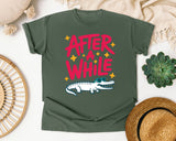 After A While Alligator graphic tee in Moss