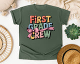 First Grade Crew graphic tee in Moss