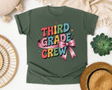 Third Grade Crew graphic tee in Moss