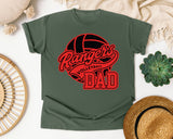 Rangers Volleyball Dad graphic tee in Moss