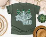 Wolves Rowing Dad graphic tee in Moss