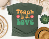 Teach With Love graphic tee in Moss