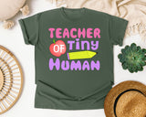 Teacher Of Tiny Humans graphic tee in Moss