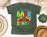 Welcome Back To School graphic tee in Moss