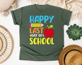 Happy Last Day Of School graphic tee in Moss