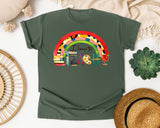I Love To Teach Rainbow graphic tee in Moss