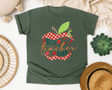 Best Teacher Ever Apple graphic tee in Moss