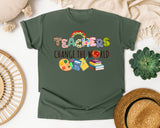 Teachers Change The World graphic tee in Moss